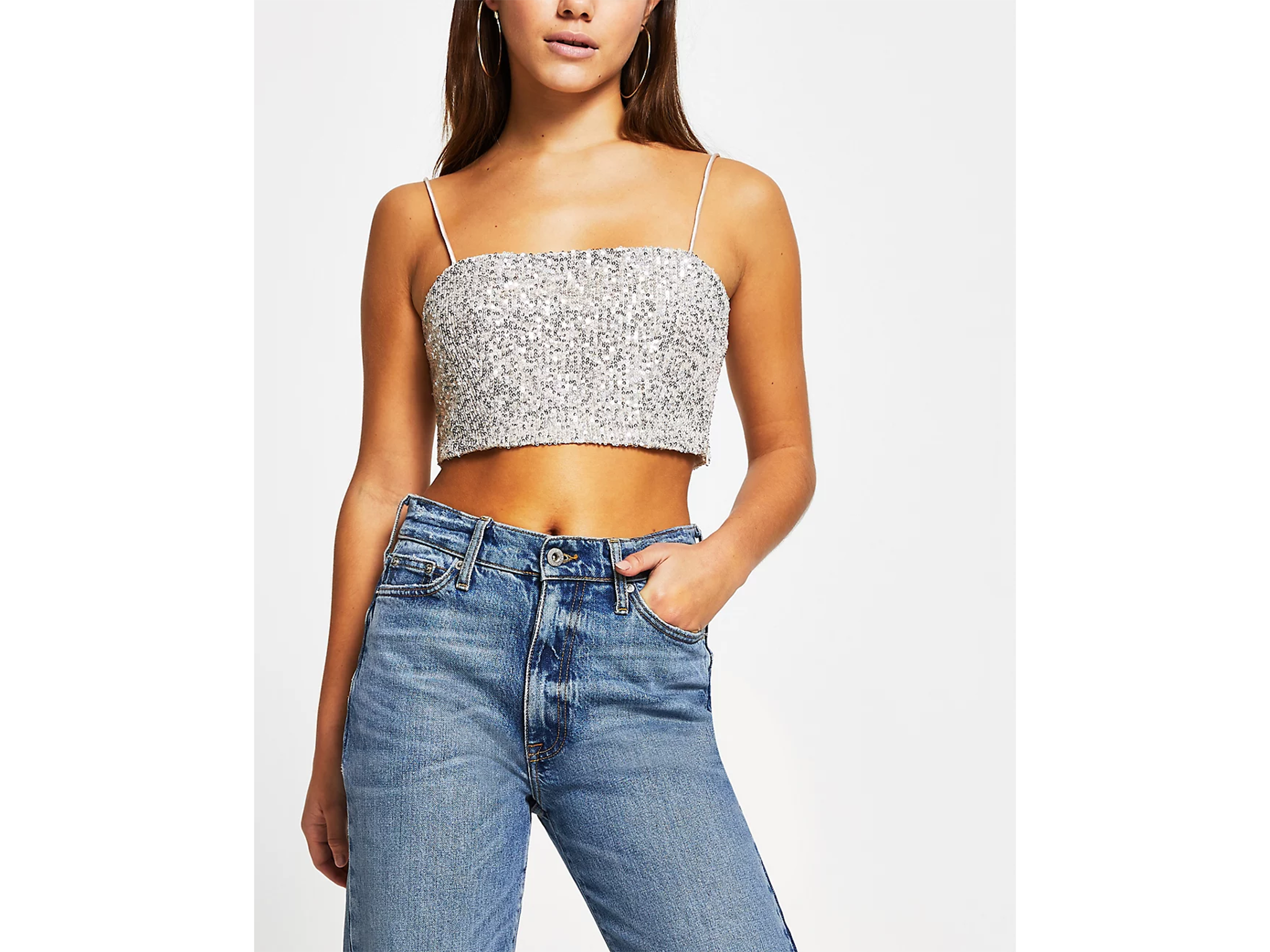 sequin crop top: Dupes for the bralette ...
